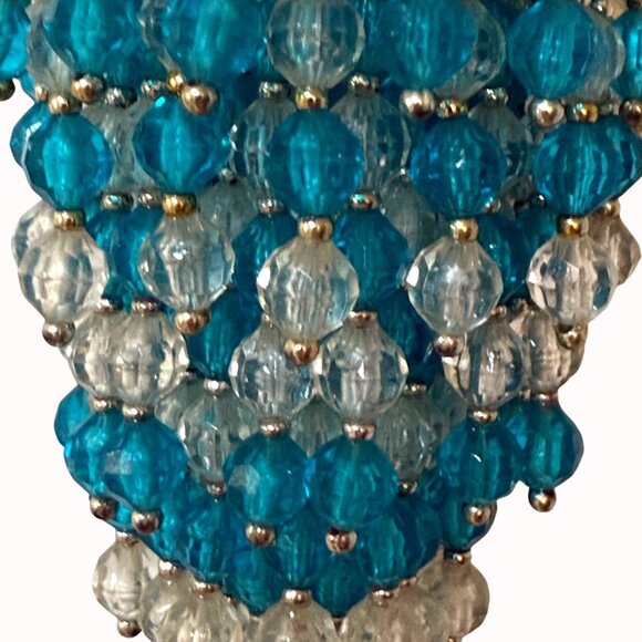 Christmas Cascading Chandelier Ornament Beaded Tea Ball Fan Pull Charm Bohemian - Picture 9 of 10